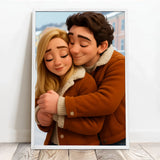 Personalisiertes Poster mit Cartoon 3D Effekt für Paare Cartoon Love – Motiv 6