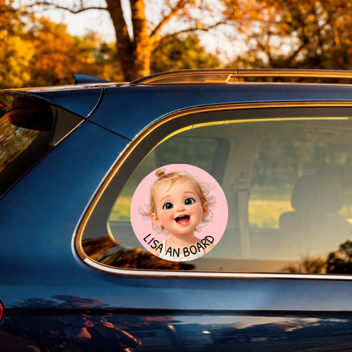 Personalisierter Autosticker mit Foto und Cartoon Effekt Cartoon Love