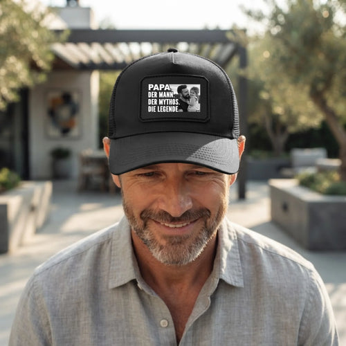 Personalisiertes Cap mit Fotoupload für Papa