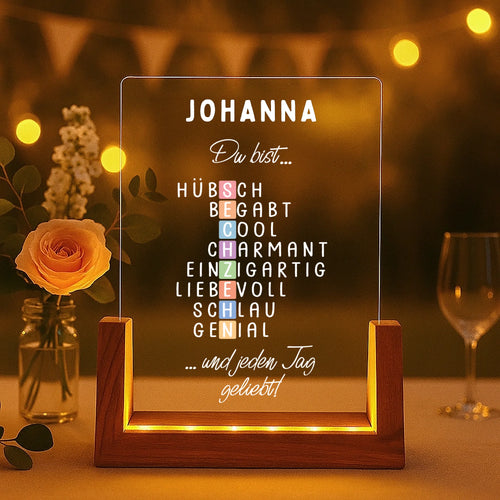 Personalisierter LED Aufsteller zum Geburtstag