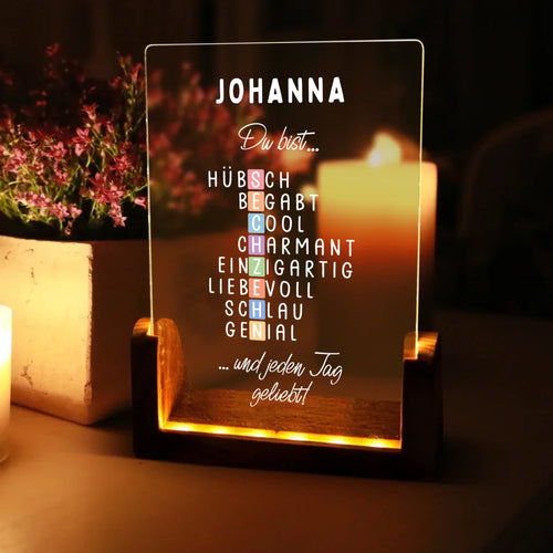 Personalisierter LED Aufsteller zum Geburtstag – Motiv 2