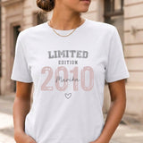 Personalisiertes T-Shirt mit Druck zum Geburtstag mit Namen und Jahreszahl – Limited seit