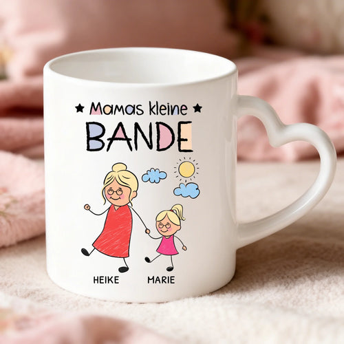 Personalisierte Tasse mit Druck für Mama – Mamas Bande – Motiv 2