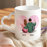 Personalisierte Tasse mit Druck zum Valentinstag für Paare – Ich liebe Dich – Motiv 6