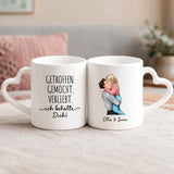 Personalisierte Tasse mit Druck für Paare Ich behalte Dich – Motiv 4