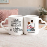 Personalisierte Tasse mit Druck für Paare zu Weihnachten – Du und Ich – Motiv 4