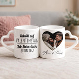 Personalisierte Tasse mit Druck zum Valentinstag für Paare – Valentinstag – Motiv 4