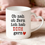 Personalisierte Tasse mit Druck für die Familie – Ob nah ob fern – Motiv 5
