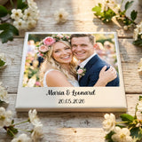 Personalisierte Deko-Fliese mit Foto für Paare zur Hochzeit – Euer Foto – Motiv 5