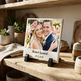 Personalisierte Deko-Fliese mit Foto für Paare zur Hochzeit – Euer Foto – Motiv 6