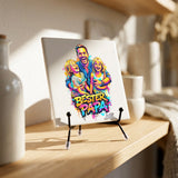 Personalisierte Deko-Fliese mit Foto für Papa – Streetart für Papa – Motiv 9