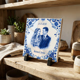 Personalisierte Deko-Fliese für Paare zur Hochzeit – Motiv 10