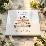 Personalisierte Deko-Fliese mit Foto zur Hochzeit für Paare – Der schönste Tag – Motiv 4