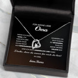 Personalisierte Kette mit bedrucktem Einleger für Oma Liebe Oma