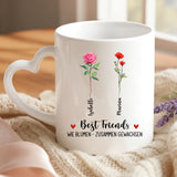 Weiße Tasse mit Herzhenkel und personalisiertem Namen – romantische Geschenkidee von Love & Faith