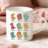 Personalisierte Tasse für Mama und Oma mit süßen Dinos – Motiv 5