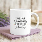 Personalisierte Tasse mit Druck für Paare zum Valentinstag – Ich liebe Dich immer – Motiv 2