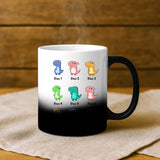 Magische Tasse mit Thermo-Farbwechsel und personalisiertem Namen – witzige Geschenkidee von Love & Faith