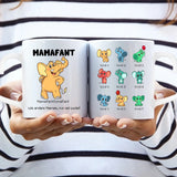 Personalisierte Tasse mit Druck für Mama Mamafant – Motiv 4