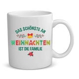 Personalisierte Tasse Unser erstes Weihnachten mit Druck für die Familie – Motiv 3