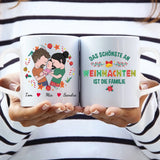 Personalisierte Tasse Unser erstes Weihnachten mit Druck für die Familie – Motiv 4