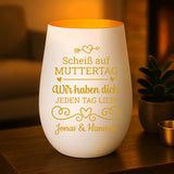 Personalisiertes Windlicht mit Gravur zum Muttertag für Mama – Motiv 5