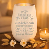 Personalisiertes Windlicht mit Gravur zum Muttertag für Mama – Motiv 10
