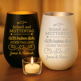 Personalisiertes Windlicht mit Gravur zum Muttertag für Mama – Motiv 13