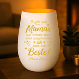 Personalisiertes Windlicht Ausgerechnet mit Gravur für Mama & Papa – Motiv 5
