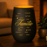 Personalisiertes Windlicht mit Gravur für die Familie – Familie ist... – Motiv 2