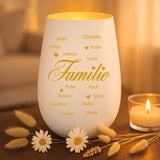 Personalisiertes Windlicht mit Gravur für die Familie – Familie ist... – Motiv 4