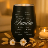 Personalisiertes Windlicht mit Gravur für die Familie – Familie ist... – Motiv 7