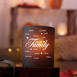 Personalisiertes Premium Teelicht We are Family mit Gravur für die Familie – Motiv 2
