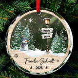 Personalisierte Ornament zur Weihnachtszeit für die Familie mit Namen – Motiv 2