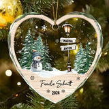 Personalisierte Ornament zur Weihnachtszeit für die Familie mit Namen – Motiv 3
