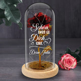Personalisierte Goldene Rose mit Gravur Schön, dass es dich gibt für die Familie