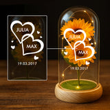 Personalisierte Goldene Rose Ich liebe dich für Paare – Motiv 10