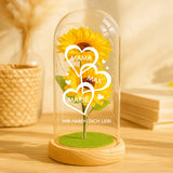 Personalisierte Goldene Rose mit Druck für Mama – Mamas Herzchen – Motiv 11