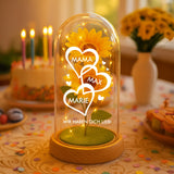 Personalisierte Goldene Rose mit Druck für Mama – Mamas Herzchen – Motiv 12