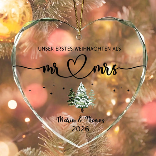 Personalisiertes Ornament mit Namen für Paare zu Weihnachten – Motiv 2