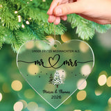 Mr und Mrs - Personalisiertes Ornament mit Namen für Paare zu Weihnachten