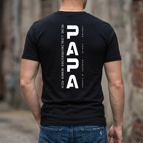 Personalisiertes T-Shirt mit Druck für Papa – Meine Liebsten
