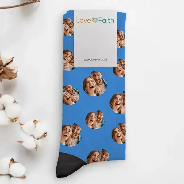 Personalisierte Socken mit Gesicht
