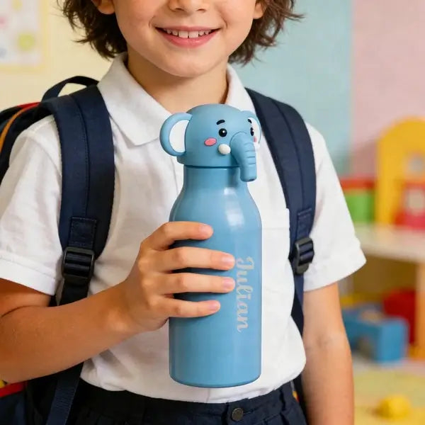Personalisierte Thermosflasche mit Elefantenkopf